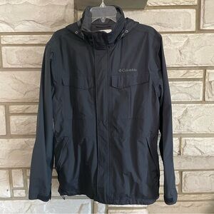 Men’s Columbia Black Hooded Lightweight Jacket Size M